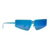 Balenciaga - Occhiali Da Sole Shield 2.0 Rectangle - Blu - Occhiali da Sole - Balenciaga Eyewear
