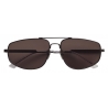 Bottega Veneta - Occhiali da Sole Aviatore in Metallo - Nero Grigio - Occhiali da Sole - Bottega Veneta Eyewear