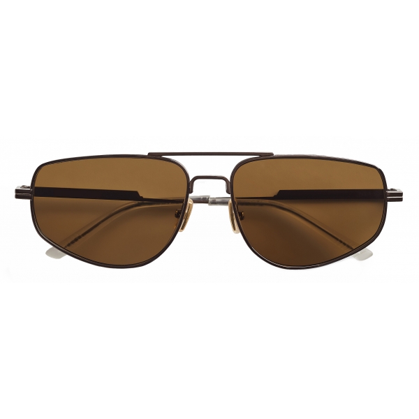 Bottega Veneta - Metal Aviator Sunglasses - Brown - Sunglasses - Bottega Veneta Eyewear
