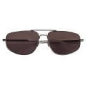 Bottega Veneta - Metal Aviator Sunglasses - Silver Grey - Sunglasses - Bottega Veneta Eyewear
