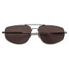 Bottega Veneta - Metal Aviator Sunglasses - Silver Grey - Sunglasses - Bottega Veneta Eyewear