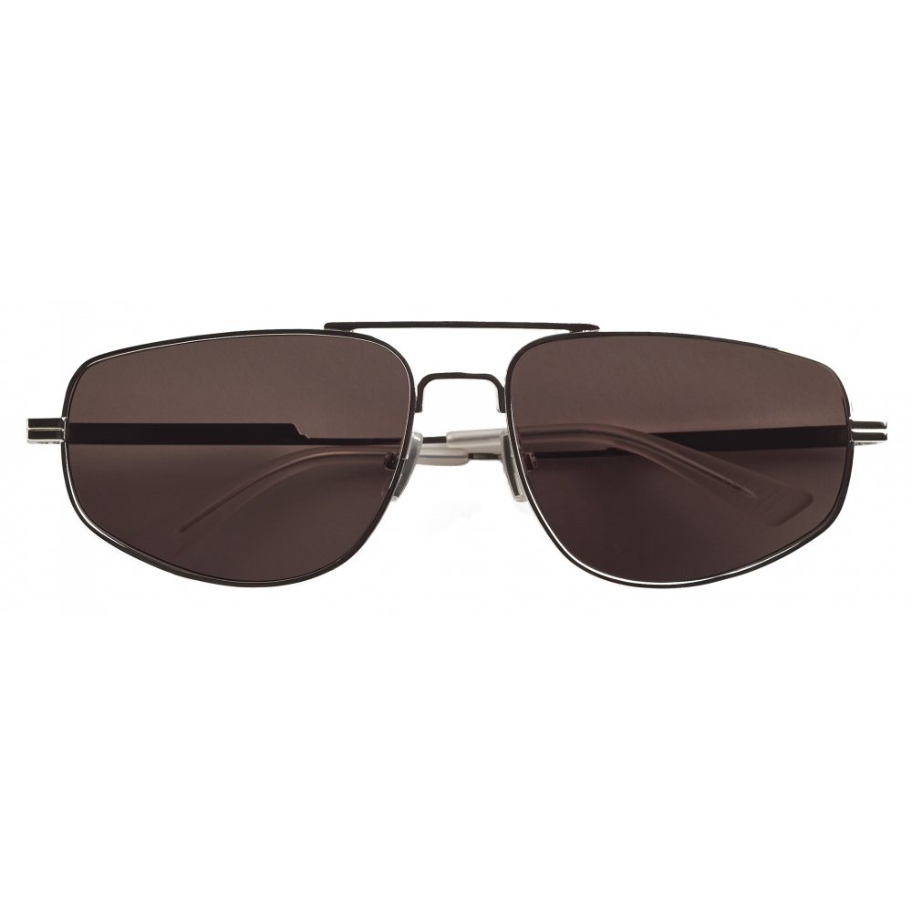Bottega Veneta - Aviator Sunglasses - Silver - Sunglasses - Bottega Veneta  Eyewear - Avvenice