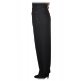 Peuterey - Trousers in Suit Fabric with Elastic Waist - Black - Trousers - Luxury Exclusive Collection
