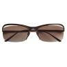 Bottega Veneta - Occhiali da Sole Rettangolare in Metallo - Marrone - Occhiali da Sole - Bottega Veneta Eyewear