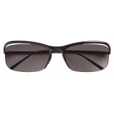 Bottega Veneta - Metal Rectangular Sunglasses - Black Grey - Sunglasses - Bottega Veneta Eyewear