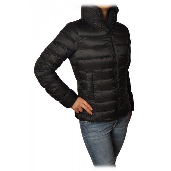 Peuterey - Quilted Down Cropped Jacket Model Freccia - Black - Jacket - Luxury Exclusive Collection
