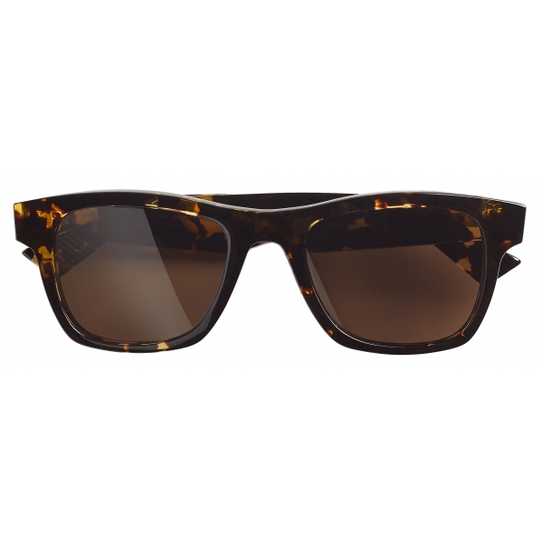 Bottega Veneta - Acetate Square Sunglasses - Havana Brown - Sunglasses - Bottega Veneta Eyewear