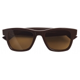 Bottega Veneta - Acetate Square Sunglasses - Brown - Sunglasses - Bottega Veneta Eyewear