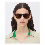 Bottega Veneta - Acetate Square Sunglasses - Brown - Sunglasses - Bottega Veneta Eyewear