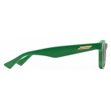 Bottega Veneta - Acetate Square Sunglasses - Green - Sunglasses - Bottega Veneta Eyewear