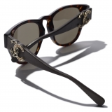 Chanel - Square Sunglasses - Dark Tortoise Brown - Chanel Eyewear - Avvenice