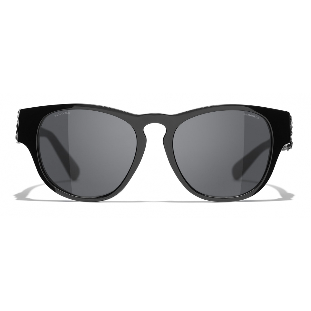 Chanel - Square Sunglasses - Black Gray - Chanel Eyewear - Avvenice
