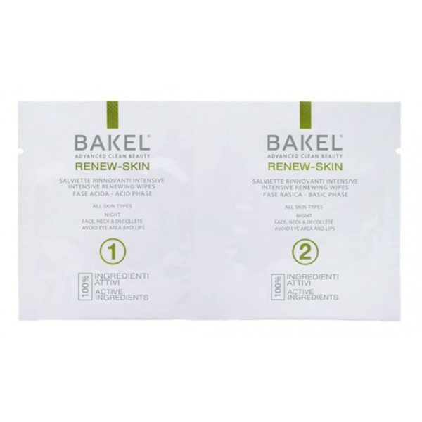 Bakel - Renew-Skin - Salviette Rinnovanti Intensive - Anti-Ageing - 30+30 Bustine - Cosmetici Luxury