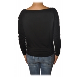 Patrizia Pepe - Light Sweater with Boat Neckline - Black - Pullover - Made in Italy - Luxury Exclusive Collection