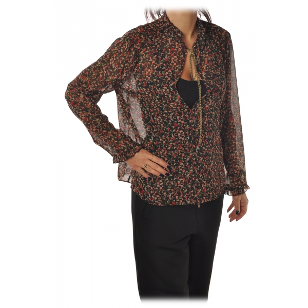 Patrizia Pepe - Blouse in Floral Pattern - Black/Pattern - Shirt - Made in Italy - Luxury Exclusive Collection