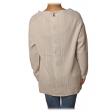 Patrizia Pepe - Sweater with Lace Detail - White - Pullover - Made in Italy - Luxury Exclusive Collection
