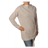 Patrizia Pepe - Sweater with Lace Detail - White - Pullover - Made in Italy - Luxury Exclusive Collection