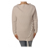 Patrizia Pepe - Sweater with Lace Detail - White - Pullover - Made in Italy - Luxury Exclusive Collection