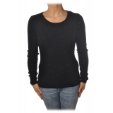 Patrizia Pepe - Sweater with Micro Sequins - Black - Pullover - Made in Italy - Luxury Exclusive Collection