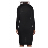 Patrizia Pepe - Ribbed Knit Sheath Dress - Black - Dress - Made in Italy - Luxury Exclusive Collection