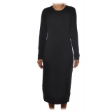 Patrizia Pepe - Ribbed Knit Sheath Midi Dress - Black - Dress - Made in Italy - Luxury Exclusive Collection