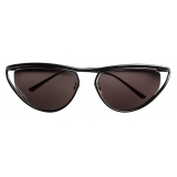 Bottega Veneta - Metal Cat-Eye Sunglasses - Black Grey - Sunglasses - Bottega Veneta Eyewear