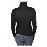 Patrizia Pepe - Sweater with Draping Detail - Black - Pullover - Made in Italy - Luxury Exclusive Collection