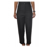 Patrizia Pepe - Straight Trousers with Soft Leg - Black - Trousers - Made in Italy - Luxury Exclusive Collection