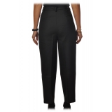 Patrizia Pepe - Straight Trousers with Soft Leg - Black - Trousers - Made in Italy - Luxury Exclusive Collection