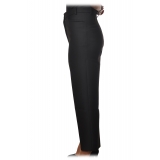 Patrizia Pepe - Straight Trousers with Soft Leg - Black - Trousers - Made in Italy - Luxury Exclusive Collection