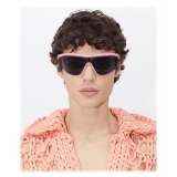 Bottega Veneta - Acetate Shield Sunglasses - Pink Grey - Sunglasses - Bottega Veneta Eyewear