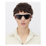 Bottega Veneta - Acetate Shield Sunglasses - White Grey - Sunglasses - Bottega Veneta Eyewear