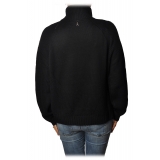 Patrizia Pepe - Double Yarn High Neck Sweater - Black - Pullover - Made in Italy - Luxury Exclusive Collection