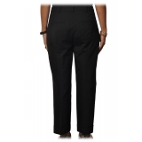 Patrizia Pepe - Straight Trousers with Chinos Pocket - Black - Trousers - Made in Italy - Luxury Exclusive Collection