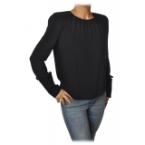 Patrizia Pepe - Blusa con Spalline in Tessuto Leggero - Nero - Camicia - Made in Italy - Luxury Exclusive Collection