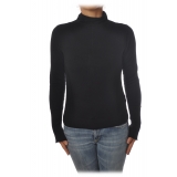 Patrizia Pepe - Crater Neck Sweater - Black - Pullover - Made in Italy - Luxury Exclusive Collection