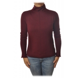 Patrizia Pepe - Crater Neck Sweater - Bordeaux - Pullover - Made in Italy - Luxury Exclusive Collection