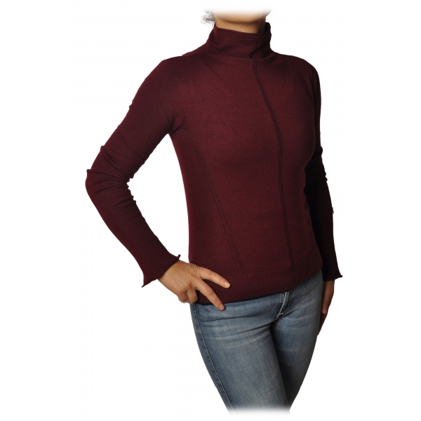Patrizia Pepe - Crater Neck Sweater - Bordeaux - Pullover - Made in Italy - Luxury Exclusive Collection