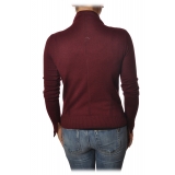 Patrizia Pepe - Crater Neck Sweater - Bordeaux - Pullover - Made in Italy - Luxury Exclusive Collection