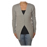 Patrizia Pepe - Stretch V-Neck Cardigan - Gray - Pullover - Made in Italy - Luxury Exclusive Collection