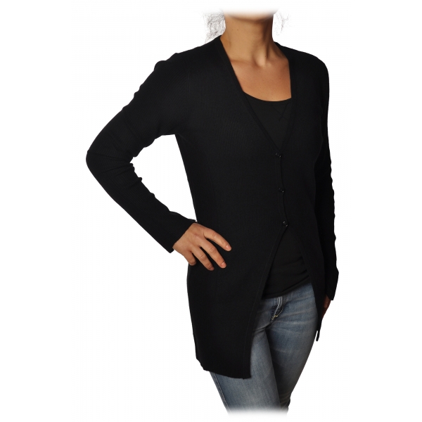 Patrizia Pepe - Stretch V-Neck Cardigan - Black - Pullover - Made in Italy - Luxury Exclusive Collection