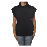 Patrizia Pepe - Elongated Vest Model with High Neck - Black - Pullover - Made in Italy - Luxury Exclusive Collection