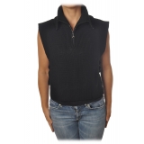 Patrizia Pepe - Vest with Zip Closure and Bow Detail - Black - Pullover - Made in Italy - Luxury Exclusive Collection