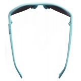 Bottega Veneta - Occhiali da Sole Ovali Sportivi in Acetato - Azzurro Grigio - Occhiali da Sole - Bottega Veneta Eyewear
