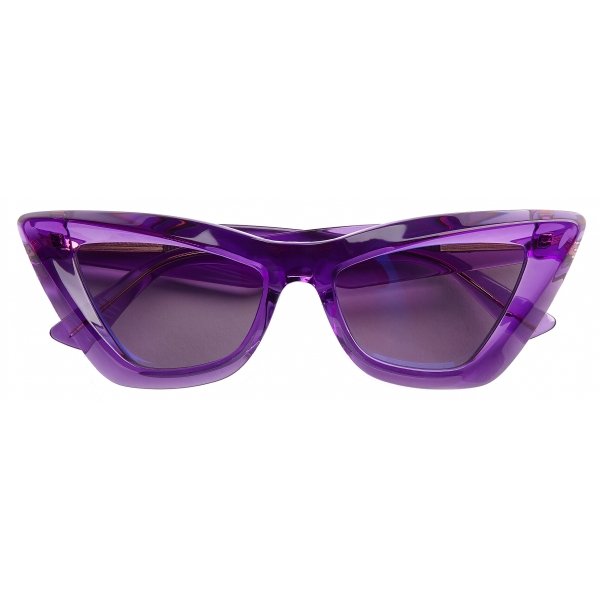 Bottega Veneta - Acetate Pointed Cat-Eye Sunglasses - Violet - Sunglasses - Bottega Veneta Eyewear