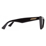 Bottega Veneta - Acetate Pointed Cat-Eye Sunglasses - Black Grey - Sunglasses - Bottega Veneta Eyewear