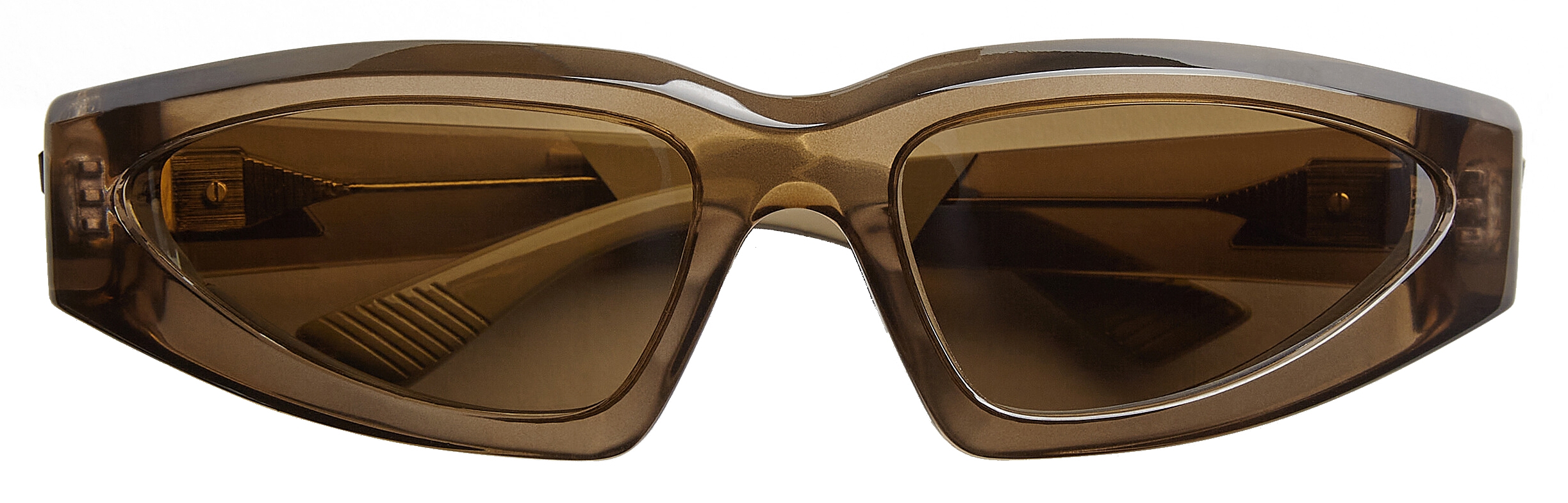 Bottega Veneta Oversize Wrap Around Sunglasses - Brown Sunglasses,  Accessories - BOT52325
