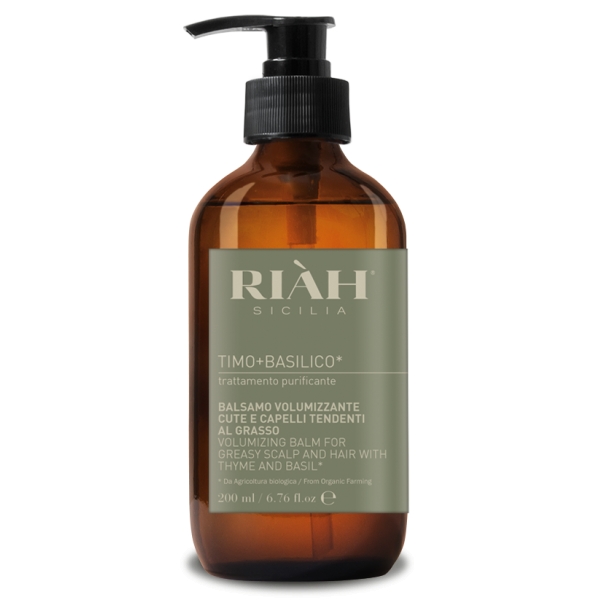 Riàh Sicilia - Volumizing Conditioner - Thyme + Basil from Organic Farming - Made in Sicily Italy