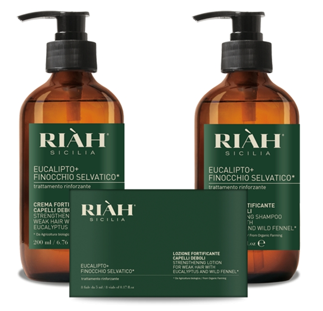 Riàh Sicilia - Treatment Package - Eucalyptus + Wild Fennel from Organic  Farming - Made in Sicily Italy - Avvenice