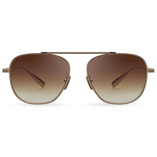 DITA - Flight.009 - White Gold Dark Brown - DTS409 - Sunglasses - DITA Eyewear